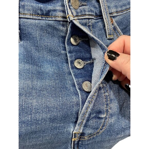 Levi’s Ribcage Straight Ankle Jeans Blue Size 27 - Picture 6 of 15